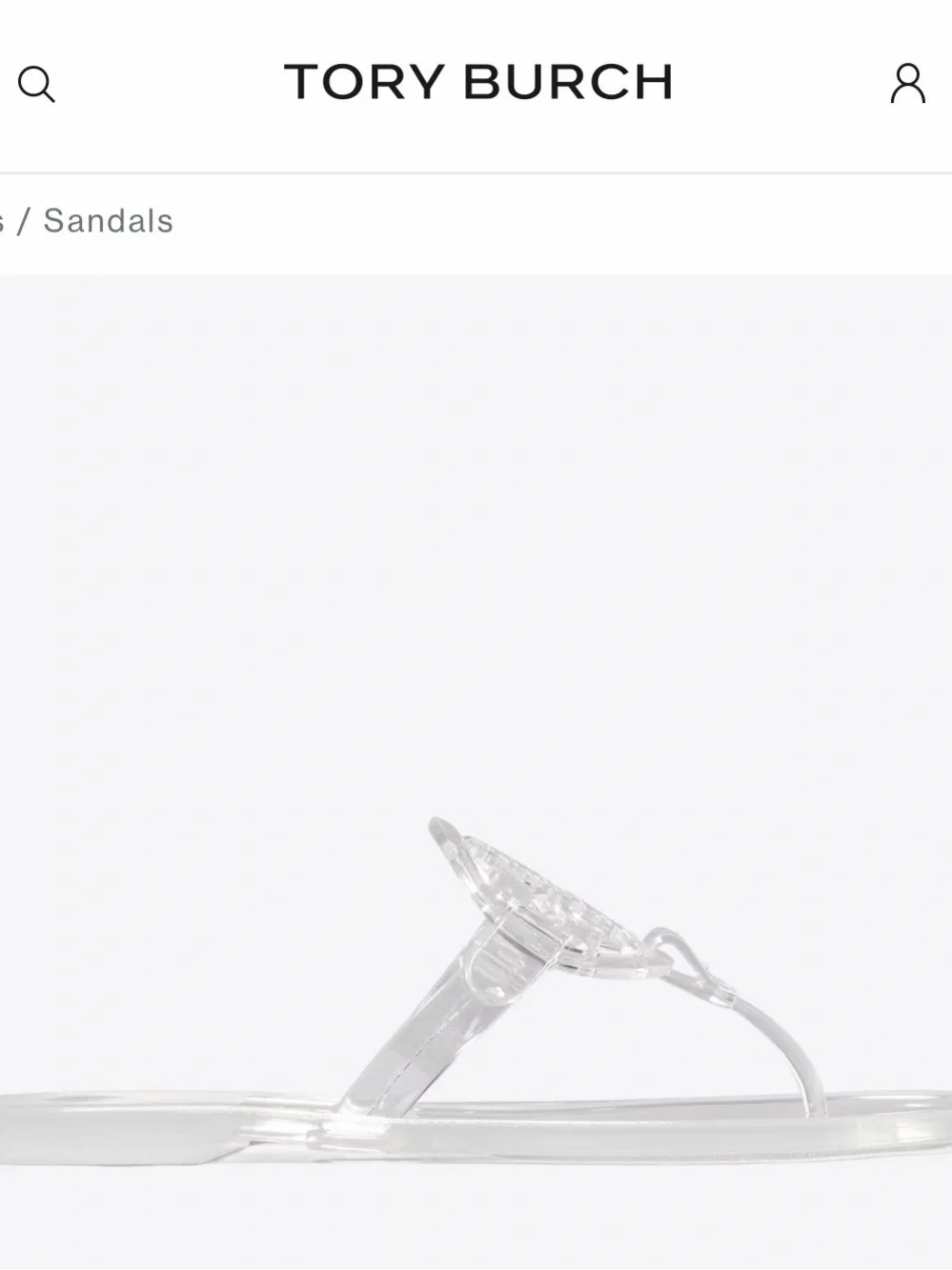 Tory Burch Transparent Miller Jelly Thong Sandals - Clear (New! In box!)